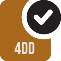 4DD ip file icon with black checked mark png