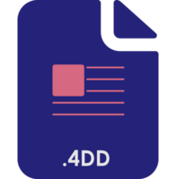 4DD Inside fill icon with minimal lined and rectangle png