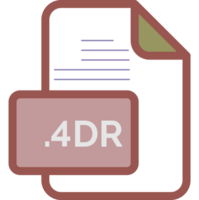 4dr File Extension Icon Color Fill Rounded Corners Inside Transparet png