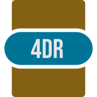 4dr File Extension Icon Rounded And Color Fill png