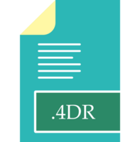 4dr File Format Icon Fill Inside With Symbol png