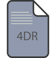 4dr File Icon Fill And Outline Rounded Corners png