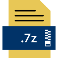 7z File Extension Icon Fill Crisp Corners With Symbol png