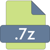 7z File Extension Icon Green Fill png