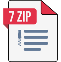 7zip File Icon With Red And Black Color png