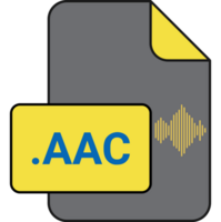 Aac File Extension Icon Fill Crisp Corners With Symbol png
