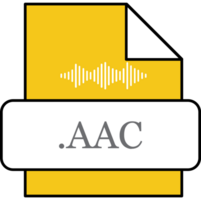 Aac File Format Icon Black Fill With Symbol png