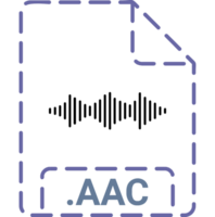 Aac File Icon Magenta Outline png