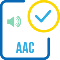 Aac File Icon With Checked Mark png