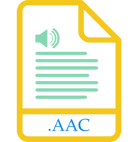 Aac File Minimal Icon With Symbol png