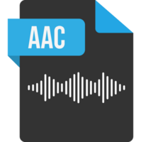 Aac File Icon With Cyan And Black Color png