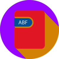 Abf File Icon Black Shadow With Rounded Corners In Circular Shape png