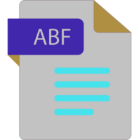 Abf File Icon With Folded Style Document png