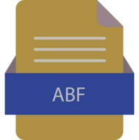 Abf File Icon With Color And Rounded Corners And Folded Doc png