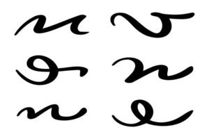 Elegant Cursive Underline Collection on white background vector
