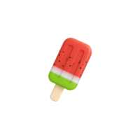 Watermelon ice pop 3d illustration side view png