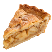 Scrumptious Slice of Homemade Apple Pie on Transparent Background png