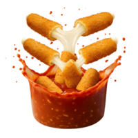 So yummy Mozzarella sticks isolated on transparent background png