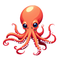 A cute, adventurous octopus wearing a pirate hat, holding a map in one of its tentacles, exploring the ocean floor for hidden treasure. png
