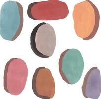 Abstract Composition of Colorful Oval Shapes with Shadows vector