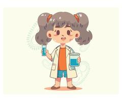 Young Scientist in Lab Setting vector
