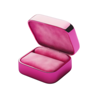 Pink ring box with a pink cloth inside png