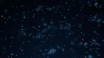 Glowing Blue Bokeh Particle Background with Movement video