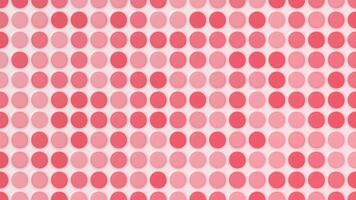 Cute polka dot pattern background in warm colors. Shiny button effect. Fun cheerful looping animation. video
