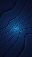 Blue abstract background with rippling wavy lines. Full HD and looping vertical animation. video