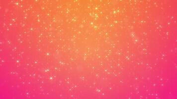 Celebration party background with shiny golden twinkling star particles on a warm color gradient. This glittering luxury animation is full HD and a seamless loop. video