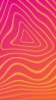 Shiny orange wavy lines on warm color gradient background. Rippling liquid motion effect. Full HD and looping vertical psychedelic animation. video