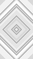 Minimalist grayscale geometric pattern background with layered cutout diamond shapes. This clean elegant vertical animation is full HD and a loop. video