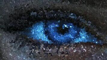 Paints, Elegant Background, Eye Made of Sharp Fragments, Painting, Exclusive, Reflection video