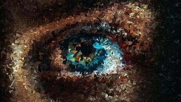 Exclusive, Elegant Background, Eye Made of Sharp Fragments, Paints, Painting, Reflection video