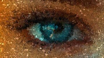 Exclusive, Elite Background, Eye Made of Sharp Fragments, Paints, Unique Design, Rotation video