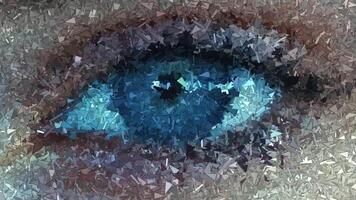 Paints, Background, Eye Made of Sharp Fragments, Unique Design, Exclusive, Reflection video