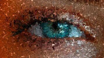 Paints, Elite Background, Eye Made of Sharp Fragments, Unique Design, Exclusive, Rotation video