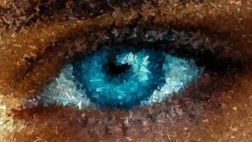 Exclusive Background, Eye Made of Sharp Fragments, Paints, Unique Design, Reflection video