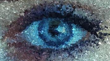 Rotation, Elite Background, Eye Made of Sharp Fragments, Paints, Unique Design, Exclusive video