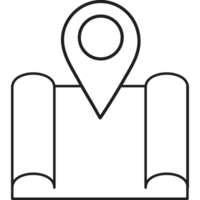 gps map location pointer icon line style png