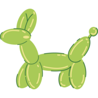 dog figure with balloons isolated png