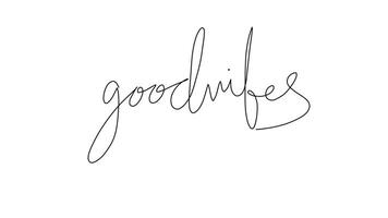 good vibes calligraphy video