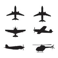 Multiple airplane outlines over a clean white backdrop vector
