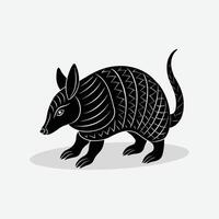 an armadillo in a stylized design vector