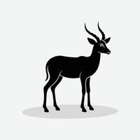 an image of a black deer on a white background vector