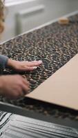 Aligning pattern on leopard print fabric video
