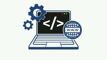 programador codificação animação video