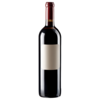 Red wine bottle with blank label, elegant and simple design. isolated on transparency background png