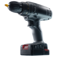 Powerful cordless drill with ergonomic design and battery isolated on transparency background png