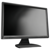 Modern computer monitor with sleek design and glossy finish isolated on transparency background png